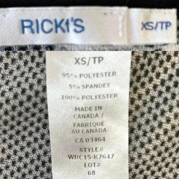 Ricki’s Top Loose Fit Beach Palm Print Short Sleeves Black White  Size XS - Picture 15 of 16